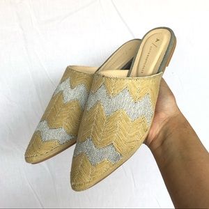 Anthropologie Raffia Mule slides 7